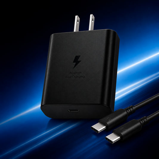 Cargador de Carga Rápida 45W PD Adaptador + Cable USB-C a USB-C (5A)