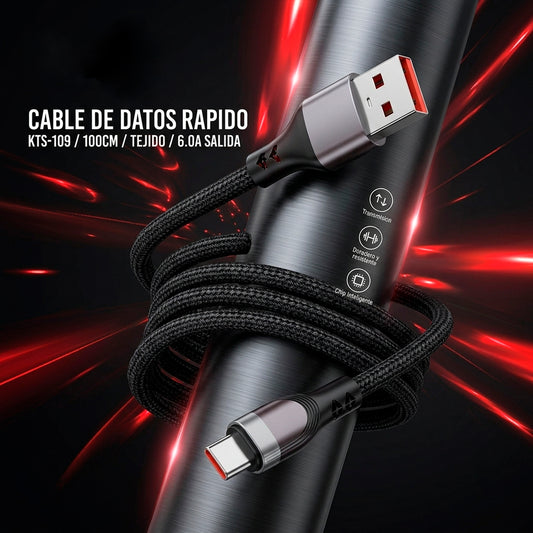 Cable de Datos KTS-109 Premium Potencia y Durabilidad en un Solo Cable