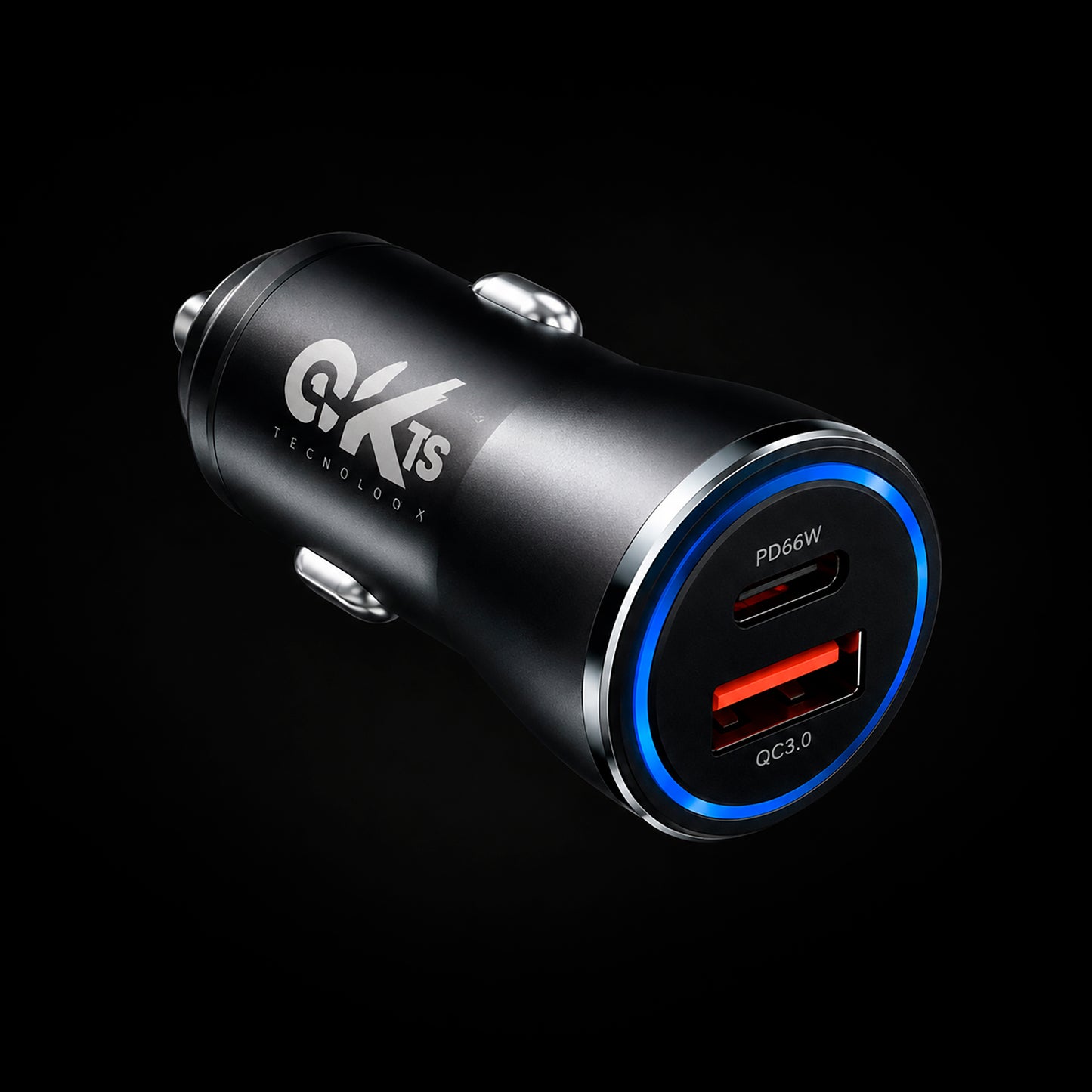 Cargador de Carro KTS Dual USB  Carga Ultra Rápida PD 66W P05