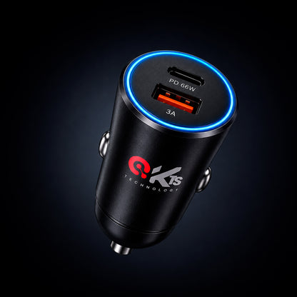 Cargador de Carro Inteligente KTS Doble Puerto USB P06