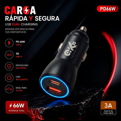 Cargador de Carro KTS Dual USB P07