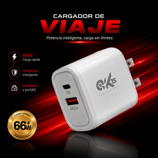 Cargador de Viaje 66W KTS-175