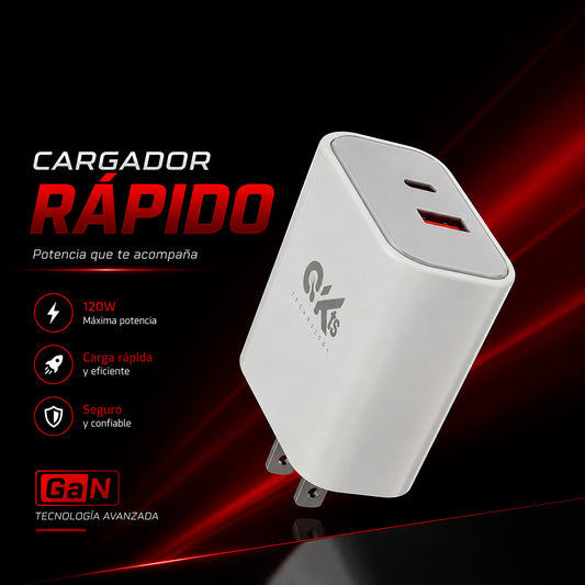 Cargador Rápido GaN 120W KTS-199