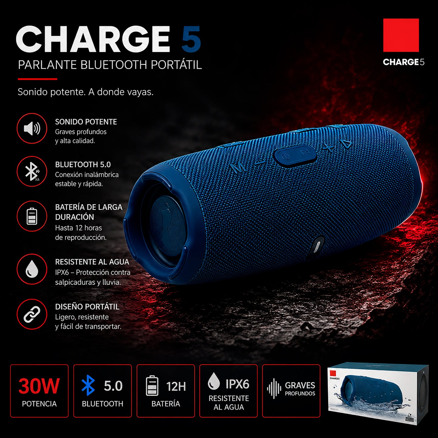 Parlante Charce05 Azul