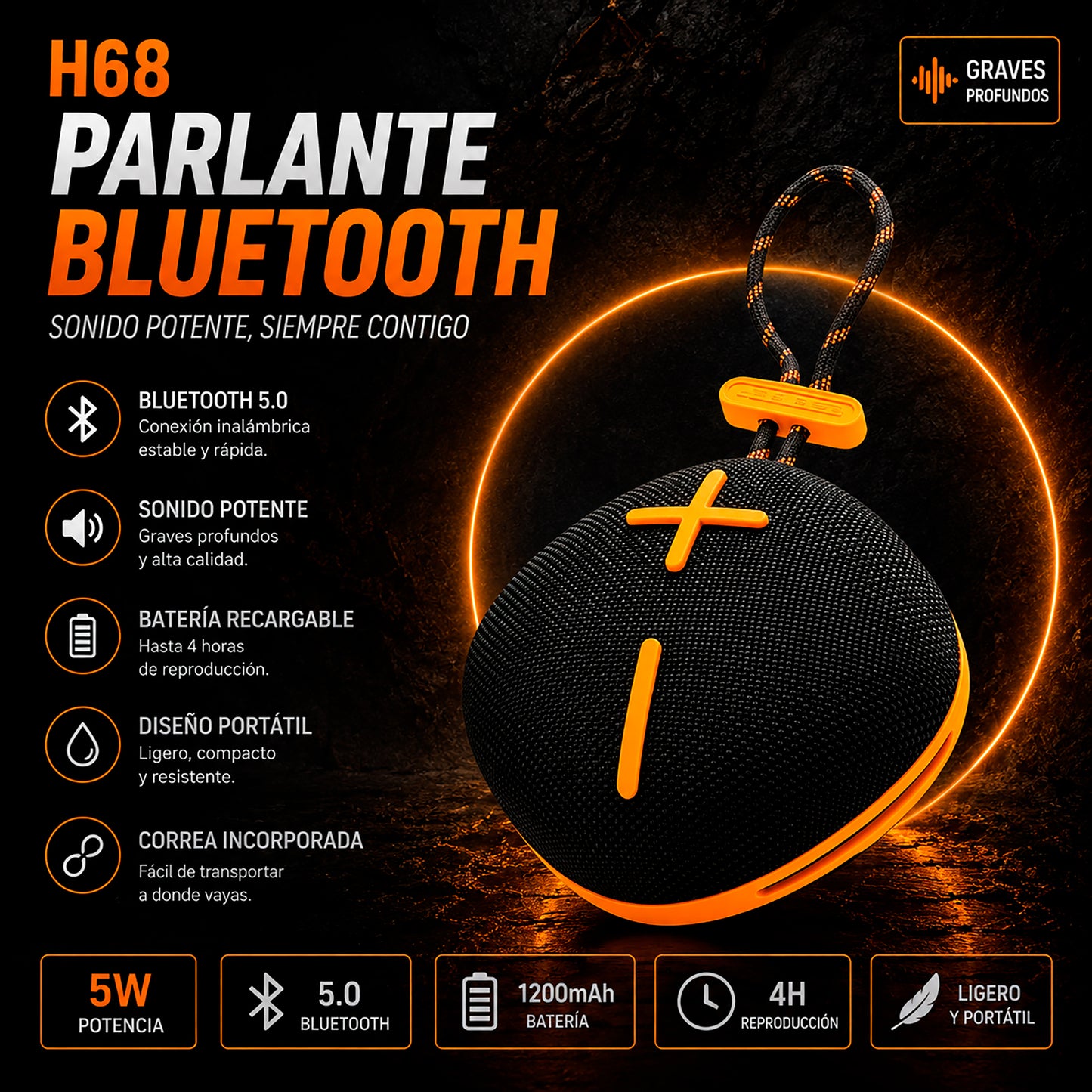 Parlante Koleer H68 Black