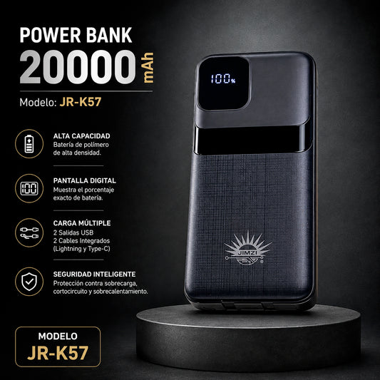 Power Bank JIMZI JR-K57 20.000 Miliamperios