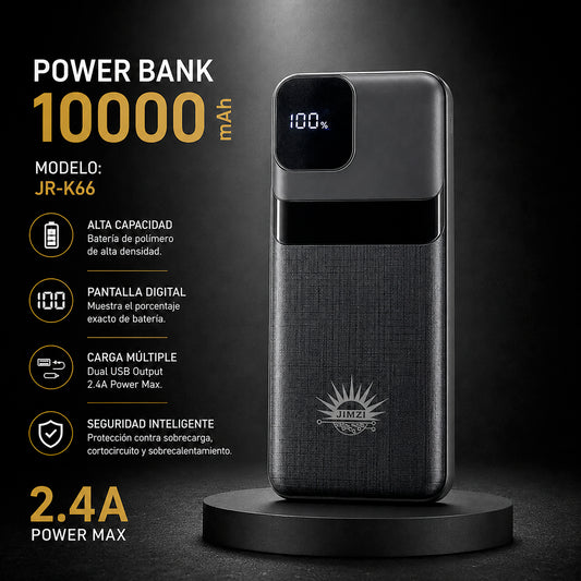 Power Bank JIMZI JR-K66 10.000 Miliamperios