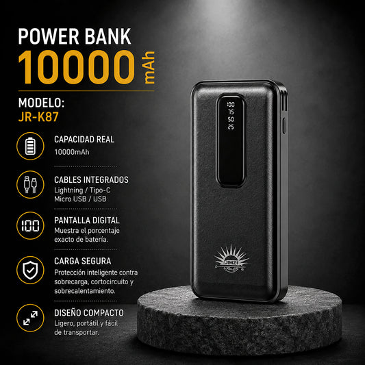 Power Bank JIMZI JR-K87 10.000 Miliamperios