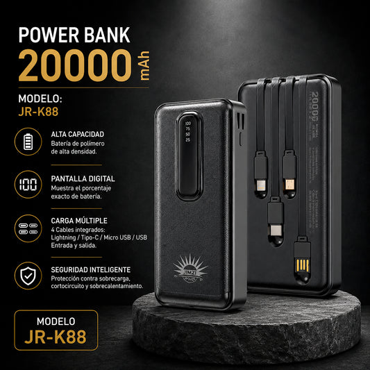 Power Bank JIMZI JR-K88 20.000 Miliamperios