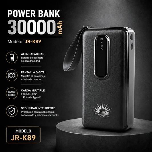 Power Bank JIMZI JR-K89 30.000 Miliamperios