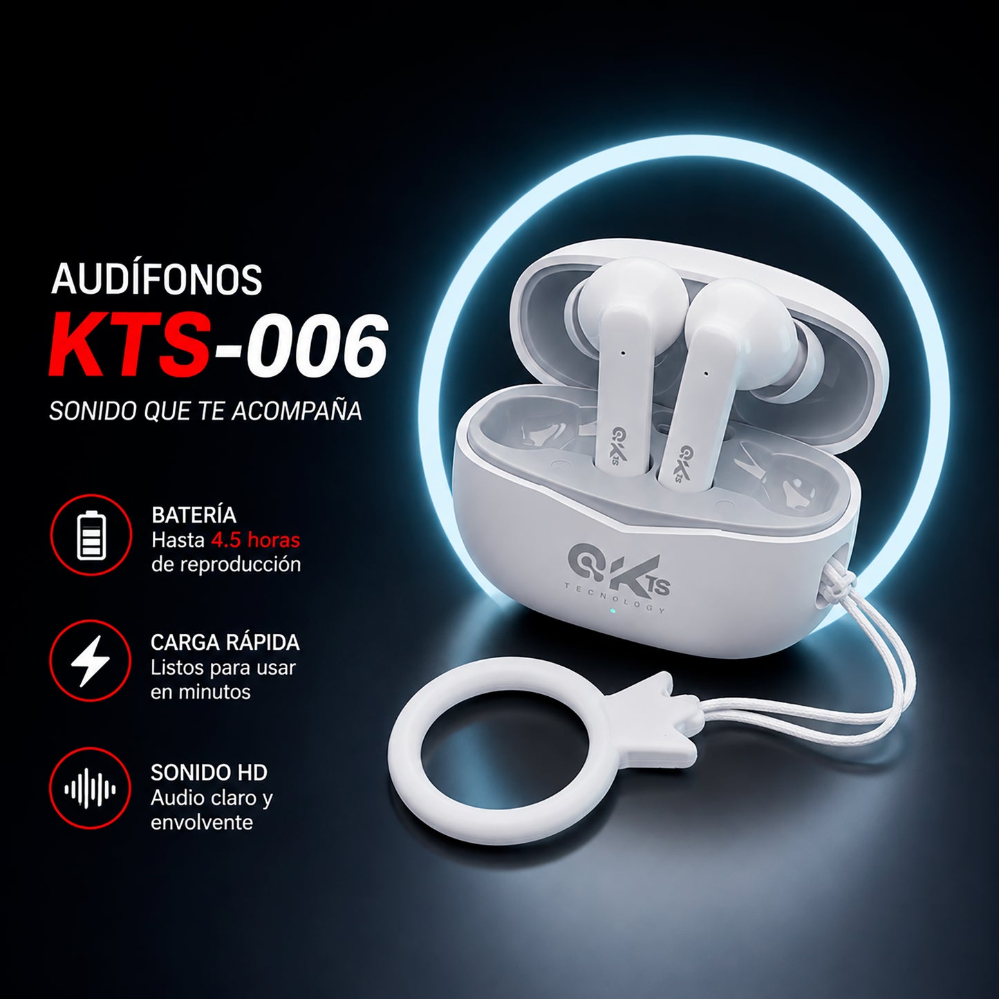 Auriculares Inalámbricos Sonido HD KTS-006