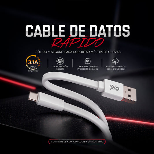 Cable de Carga Rápida y Datos KTS-106 (3.4A)