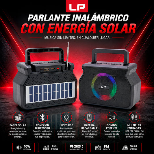 Parlante Good Bass LP-105 Con Panel Solar